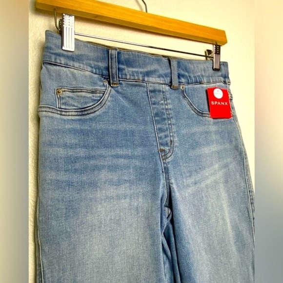 Spanx Ankle Skinny Pull On Jeans In Light Vintage Wash - Size Small Petite - New - Picture 4 of 12